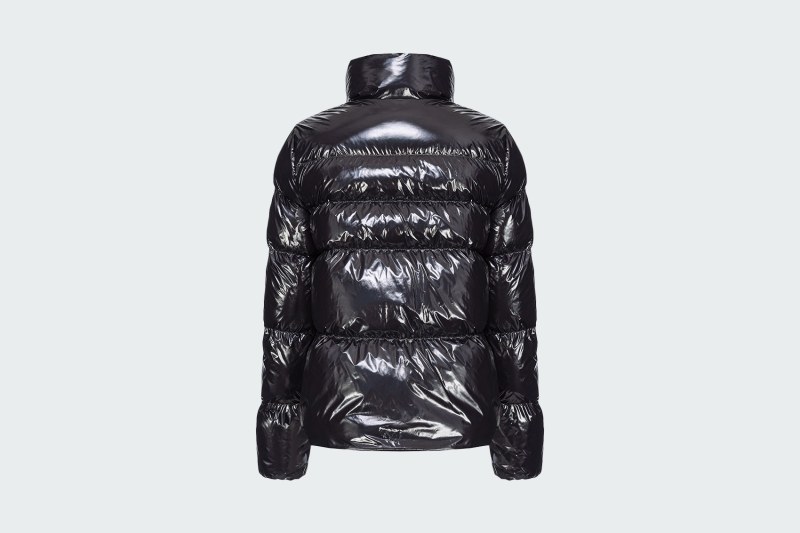 PADDED CRYSTAL NYLON PEA JACKET