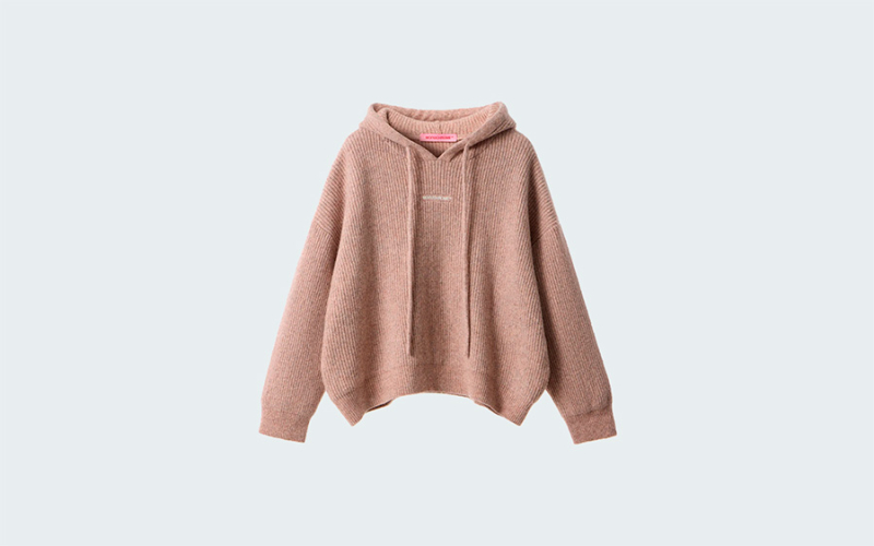 HOODIE WOOL MELANGE SAND