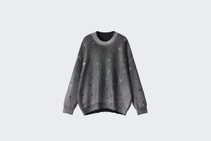 SWEATER SPARKLE PICTOGRAMS SILVER NY25