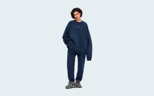 SWEATSHIRT REGULAR FLEECE NAVY