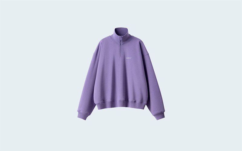 SWEATSHIRT HALF-ZIP CLASSY PURPLE HAZE