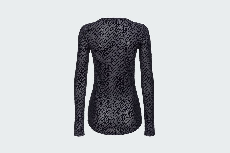 FLOCKED-LOGO SWEATER