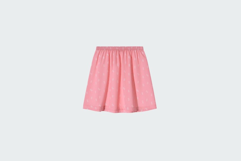 SKIRT VUAL PRINTED PICTOGRAMS ROSE