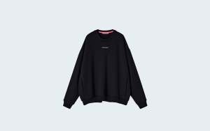 SWEATSHIRT REGULAR FLEECE BLACK