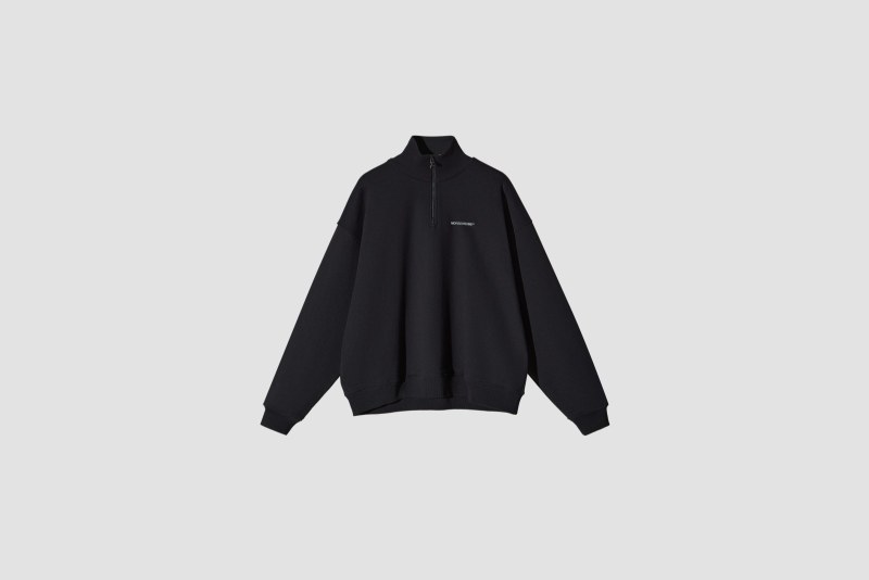 SWEATSHIRT HALF-ZIP CLASSY BLACK