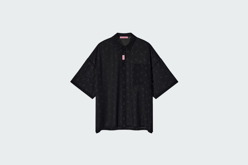 COLLAR VUAL PRINTED PICTOGRAMS BLACK