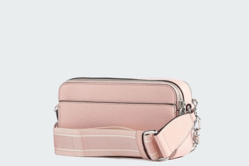 JET SET SMALL PEBBLED LEATHER DOUBLE-ZIP CAMERA BAG
