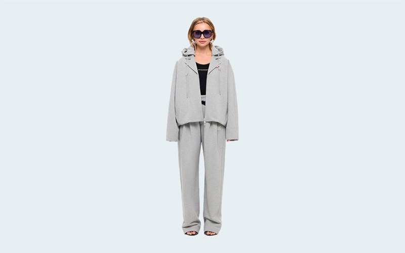 JACKET FANCY PICTOGRAM GREY