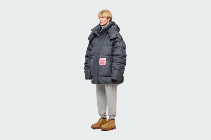 DOWN JACKET JAQUARD PATTERN GREY
