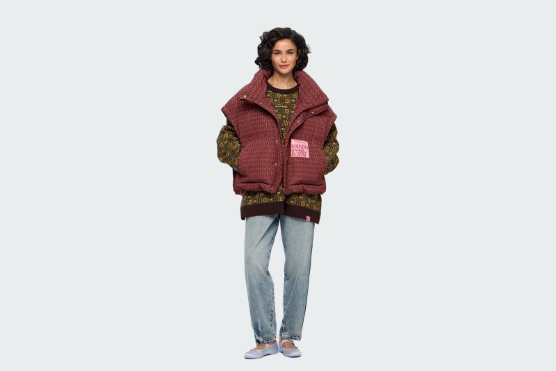 TRANSFORM DOWN JACKET REFLECTIVE PATTERN WINE