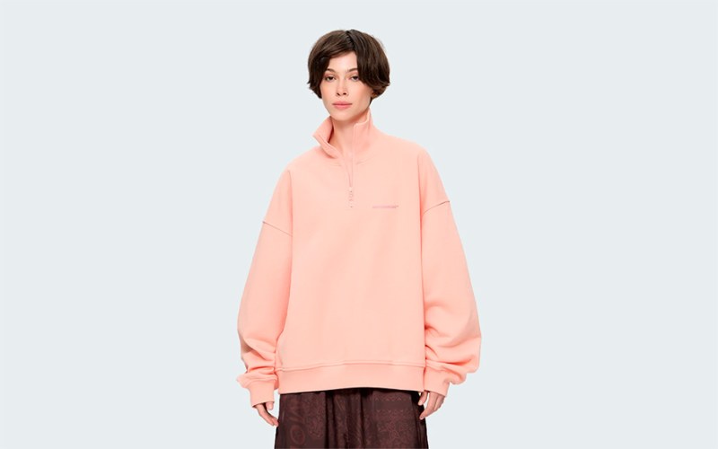 HALF-ZIP CLASSY PEACH SORBET