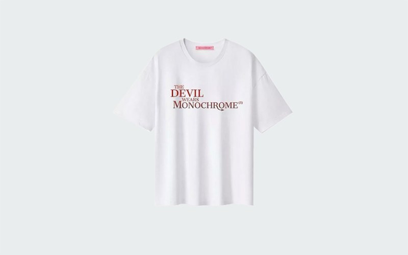  T-SHIRT THE DEVIL WEARS MONOCHROME