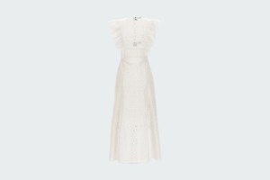 COTTON DRESS WITH BRODERIE ANGLAISE