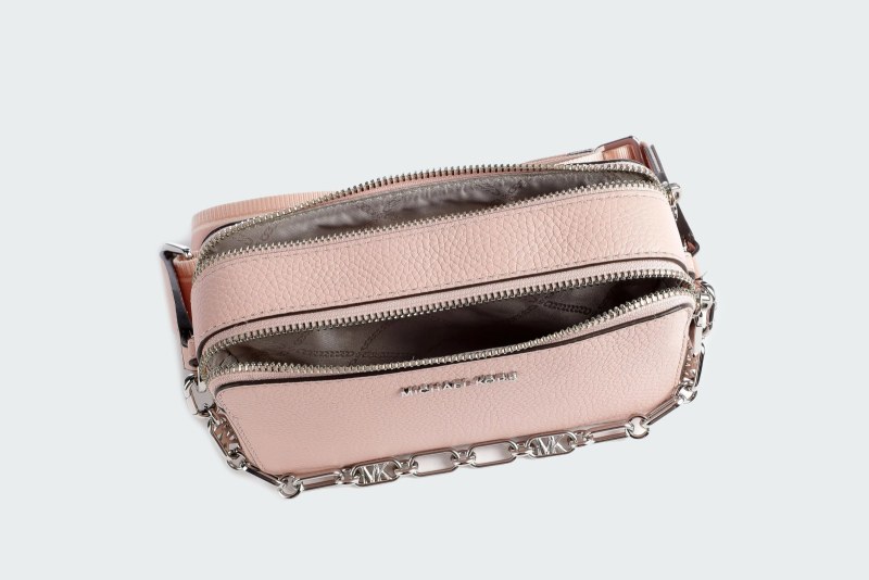 JET SET SMALL PEBBLED LEATHER DOUBLE-ZIP CAMERA BAG