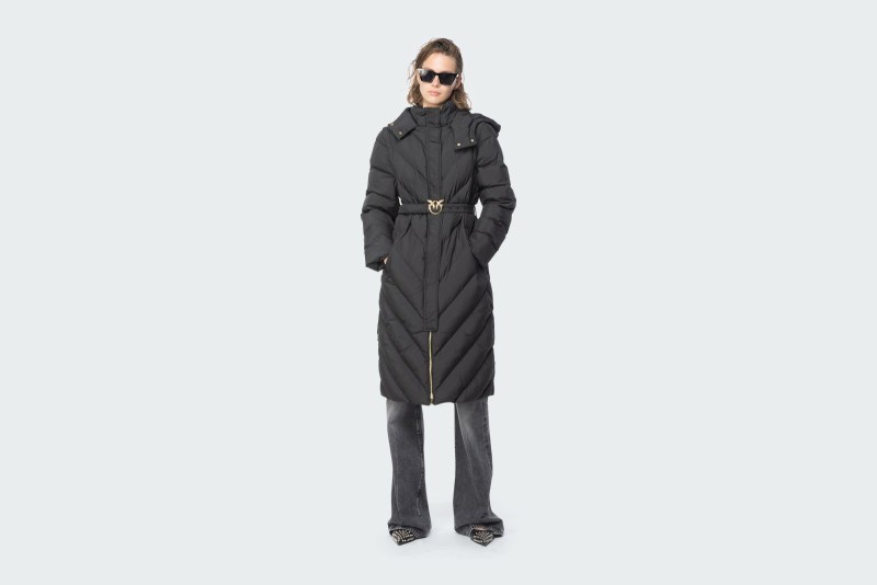 LONG PADDED CHEVRON JACKET