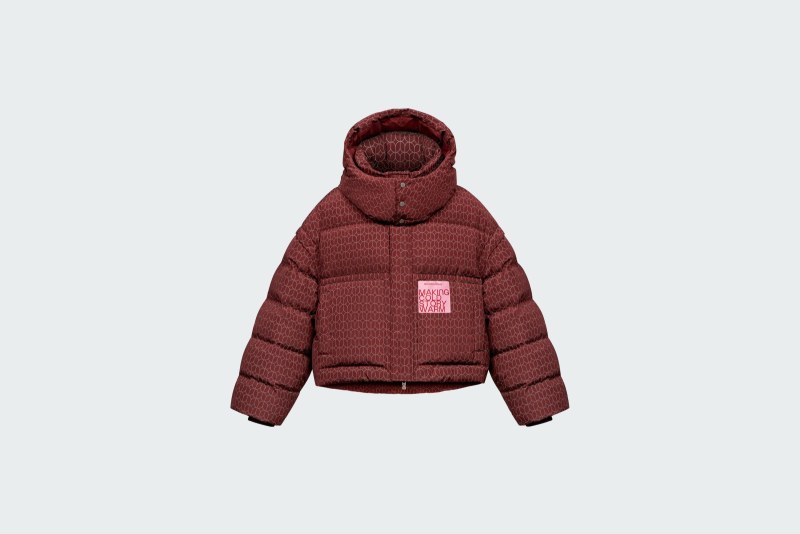 TRANSFORM DOWN JACKET REFLECTIVE PATTERN WINE