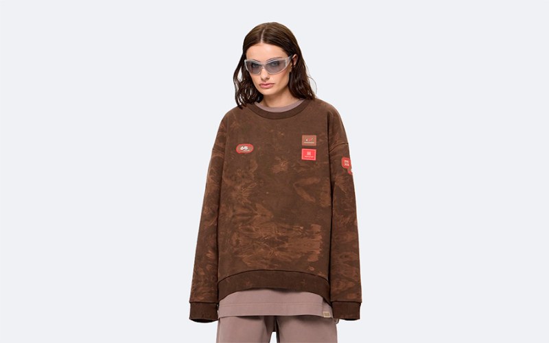 SWEATSHIRT MARS WASHED BROWN