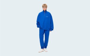 SWEATSHIRT HALF-ZIP CLASSY DAZZLING BLUE
