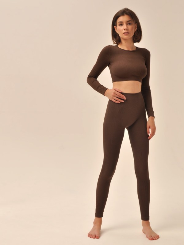 TOP MANICA LUNGA RIB