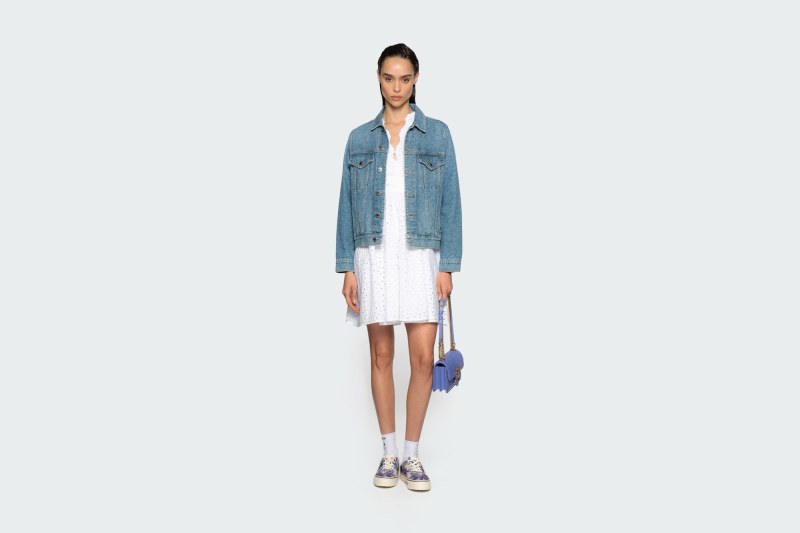 DENIM JACKET WITH LOGO PINKO