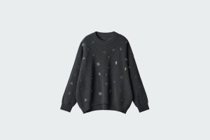 SWEATER SPARKLE PICTOGRAMS GRAPHITE NY25