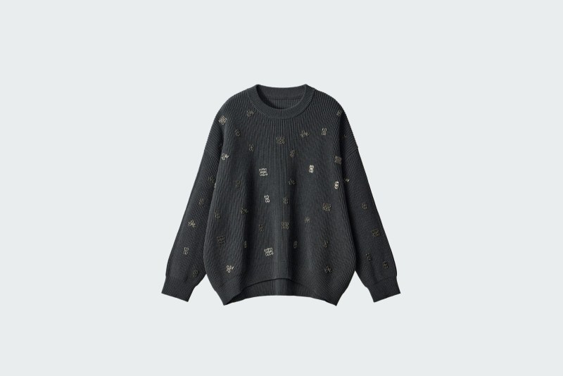 SWEATER SPARKLE PICTOGRAMS GRAPHITE NY25