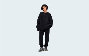 SWEATSHIRT REGULAR FLEECE BLACK
