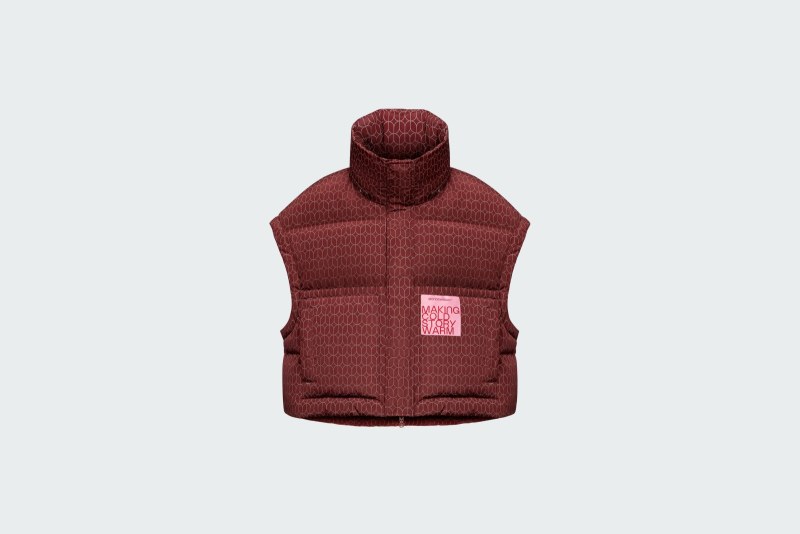 TRANSFORM DOWN JACKET REFLECTIVE PATTERN WINE