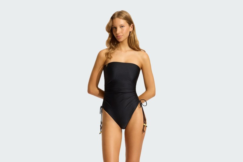 DD DRAWSTRING BANDEAU ONEPIECE