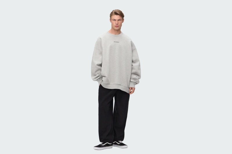 SWEATSHIRT REGULAR FLEECE GREY
