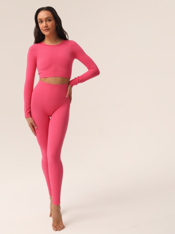 TOP MANICA LUNGA RIB