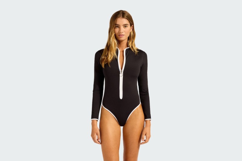 LONGSLEEVE ZIP FRONT ONE PIECE