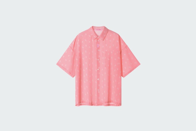 COLLAR VUAL PRINTED PICTOGRAMS ROSE