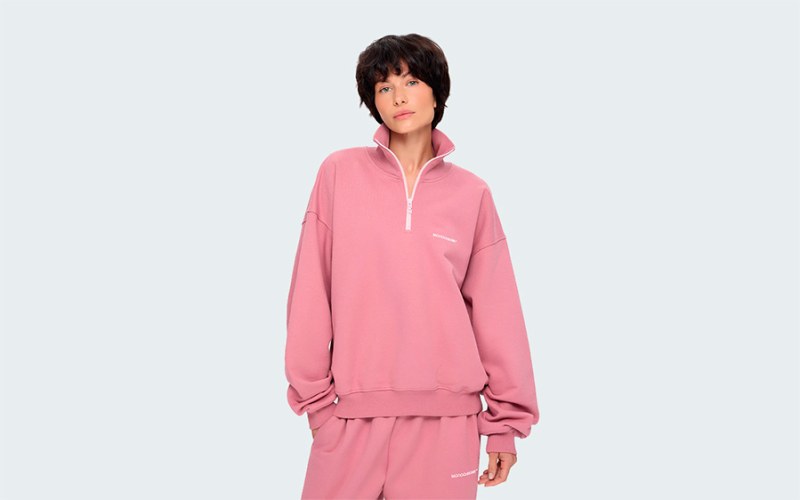 HALF-ZIP CLASSY ROSE CREAM