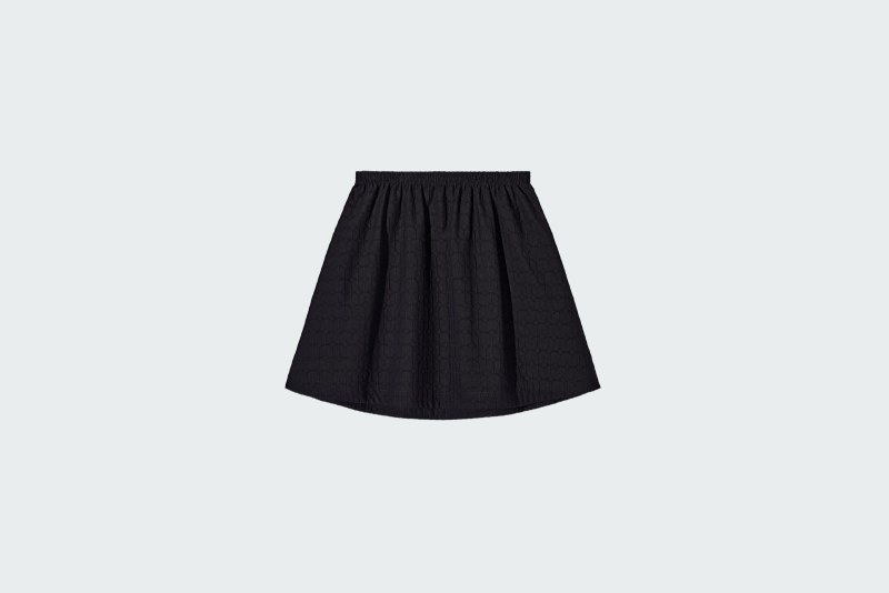 SKIRT STITCHED VUAL BLACK