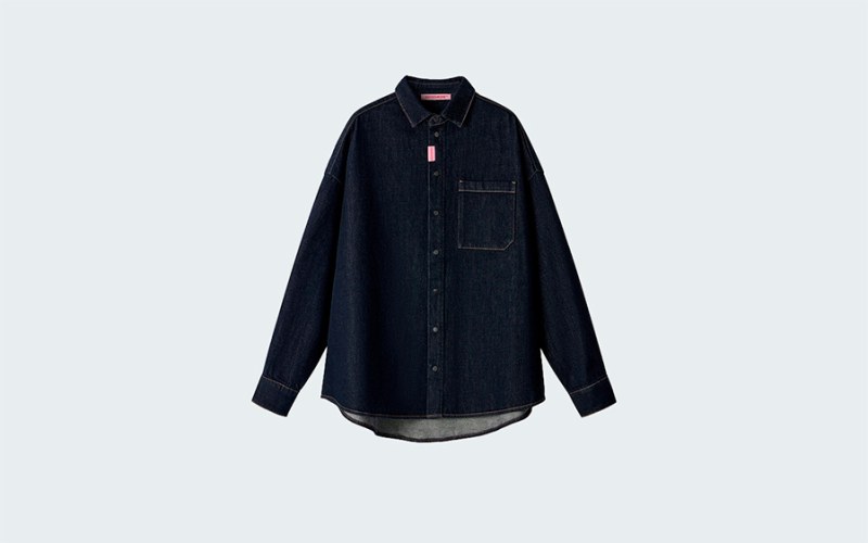 COLLAR DENIM NIGHT BLUE