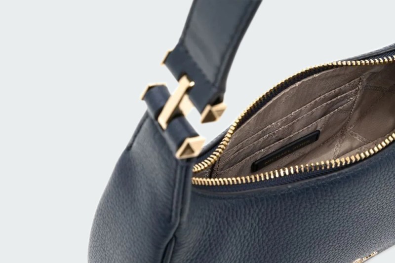 PIPER SMALL PEBBLED LEATHER SHOULDER BAG