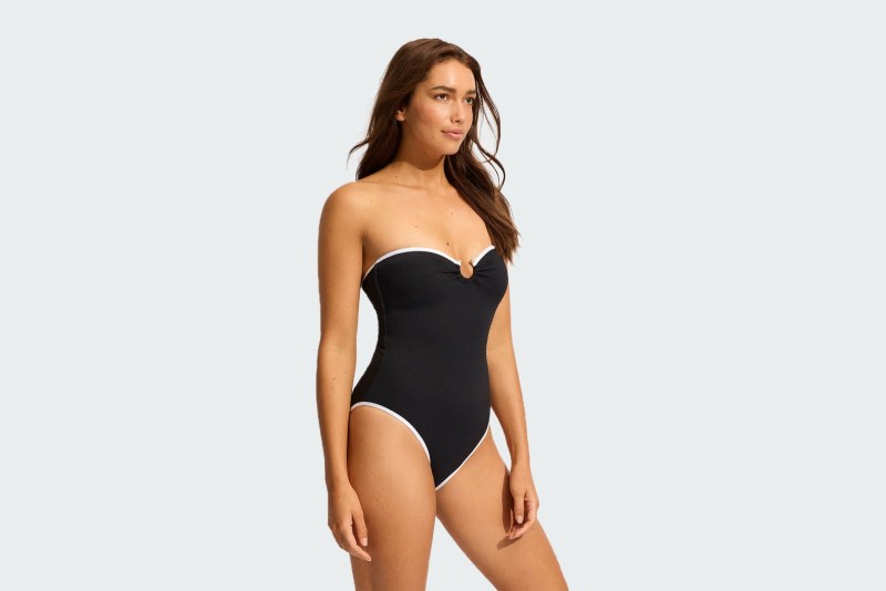 RING FRONT BANDEAU ONE PIECE
