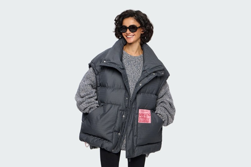 DOWN VEST JAQUARD PATTERN 