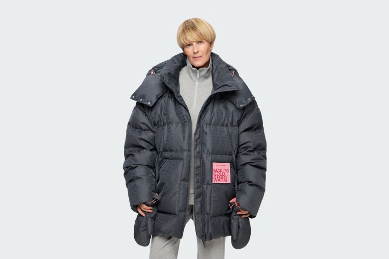 DOWN JACKET JAQUARD PATTERN GREY