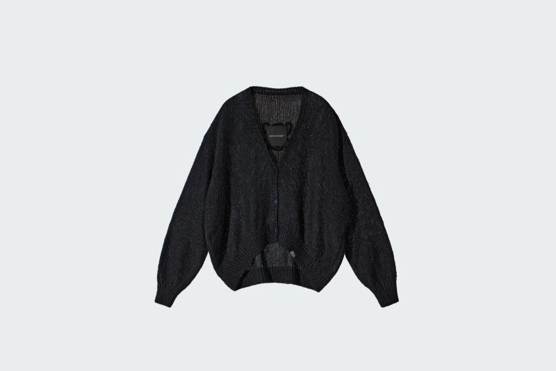 CARDI PICTOGRAM MOHAIR BLACK