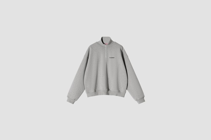 SWEATSHIRT HALF-ZIP CLASSY GREY