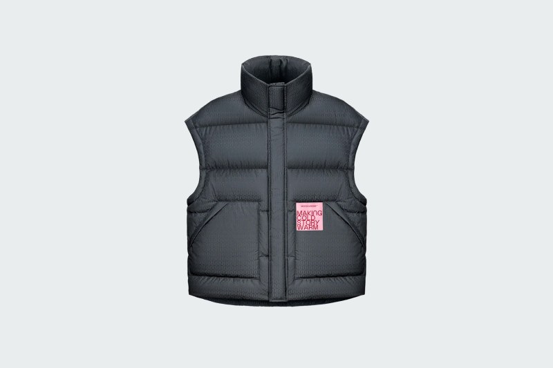 DOWN VEST JAQUARD PATTERN 