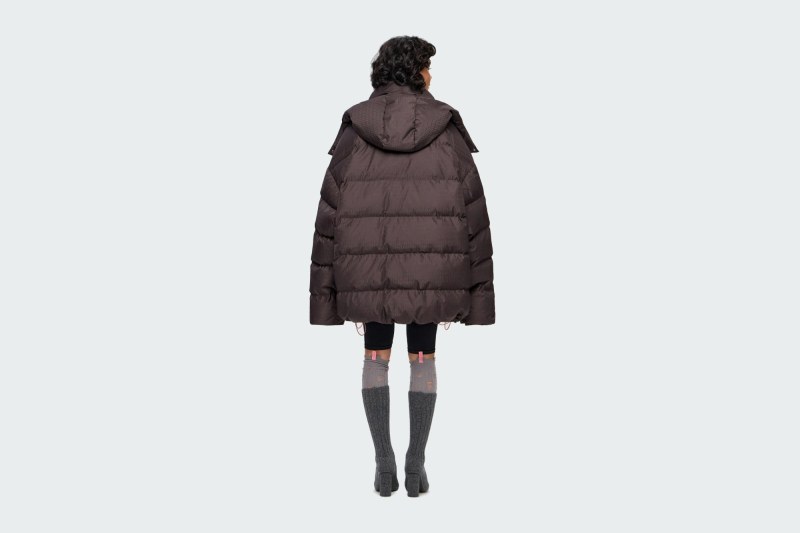 DOWN JACKET JAQUARD PATTERN BROWN