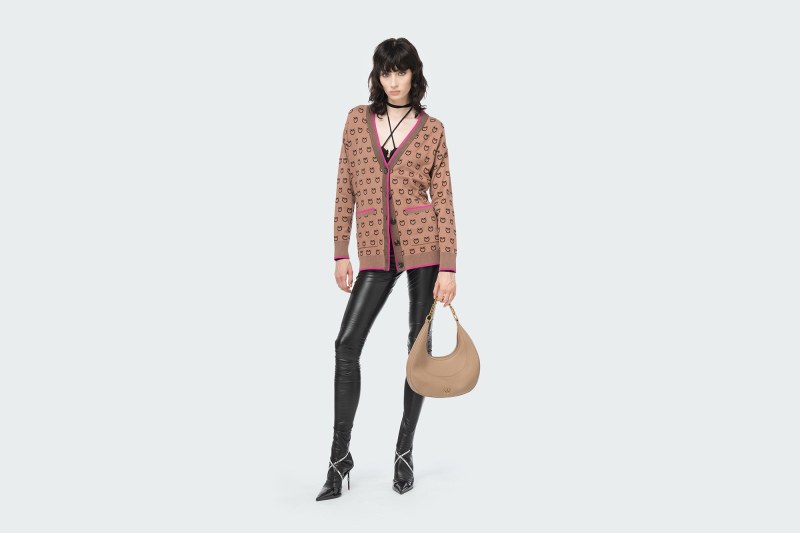LAMA CARDIGAN WITH BIRDS LOGO 