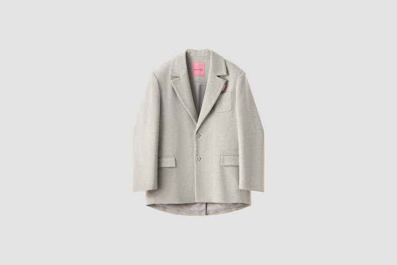COAT 0440 CROP LIGHT GREY