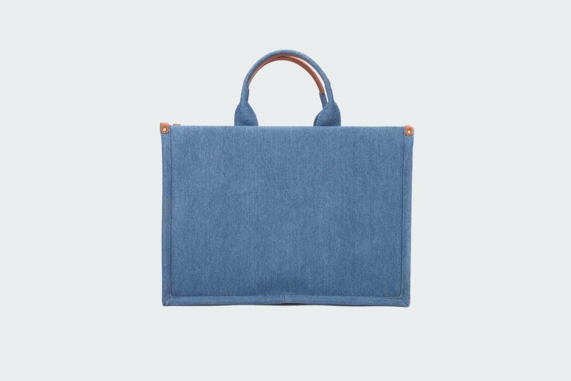 SHOPPER DENIM RICAMO LOGO
