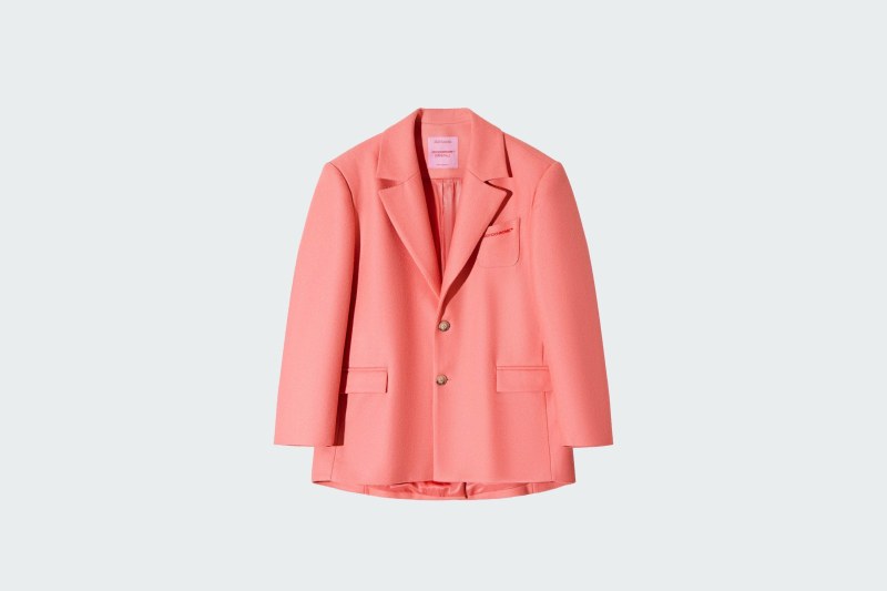 COAT 0440 CROP ROSE