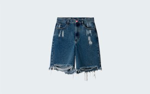 DENIM SHORTS MARBLE BLUE