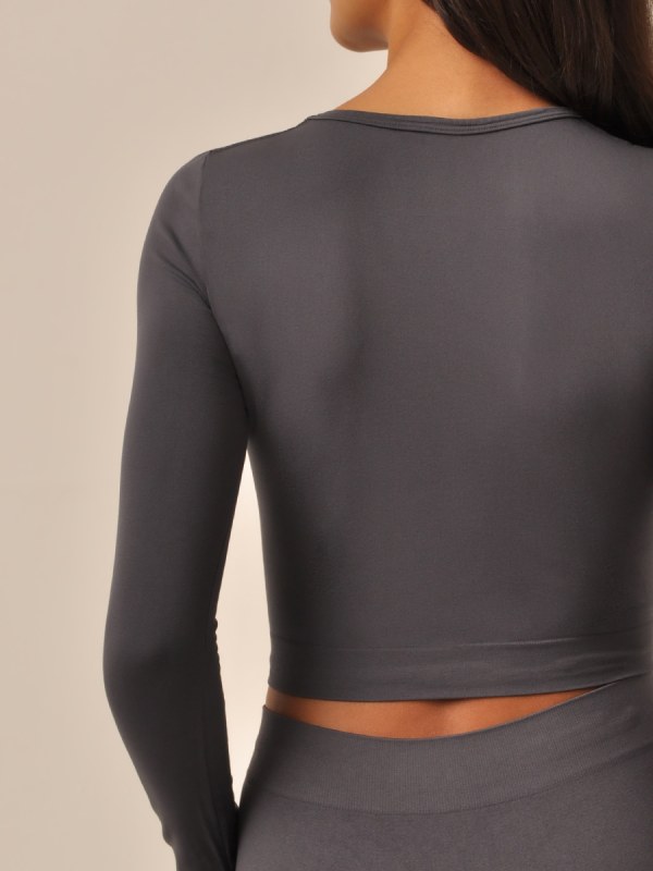 CROP TOP MANICA LUNGA